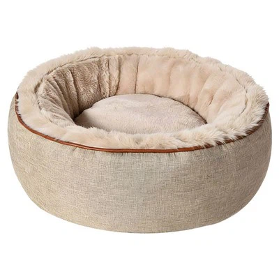 Okolju-prijazna okrogla anti-plišasta mačja postelja/postelja za hišne ljubljenčke