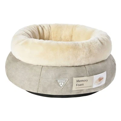 Plišasta mačja postelja iz krofa z reciklirano spominsko peno/postelja za hišne ljubljenčke